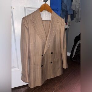 SuitSupply Havana Patch Pocket Double Breasted Suit 34 Regular